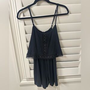 Topshop Black Lace Detail Dress